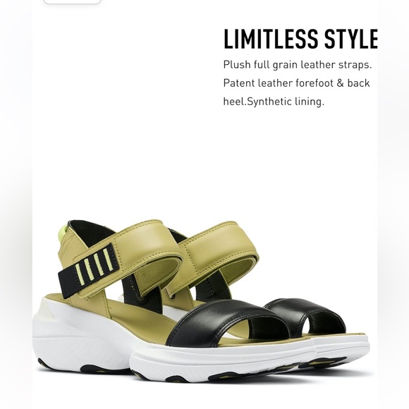 Sorel Women's Explorer Blitz Stride Sandal Olive Shade & Black - Picture 6 of 10